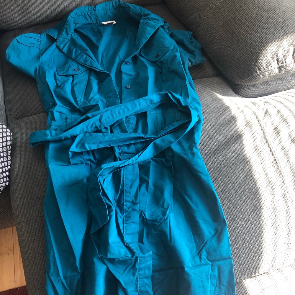 Teal, below knee women’s dress